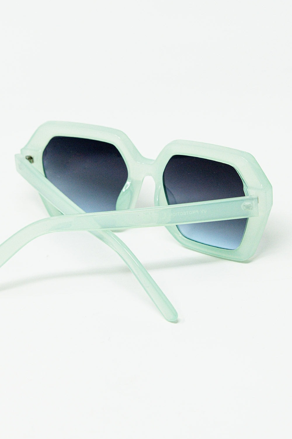 Squared green Aqua color Mirage Sunglasses - Sunglasses