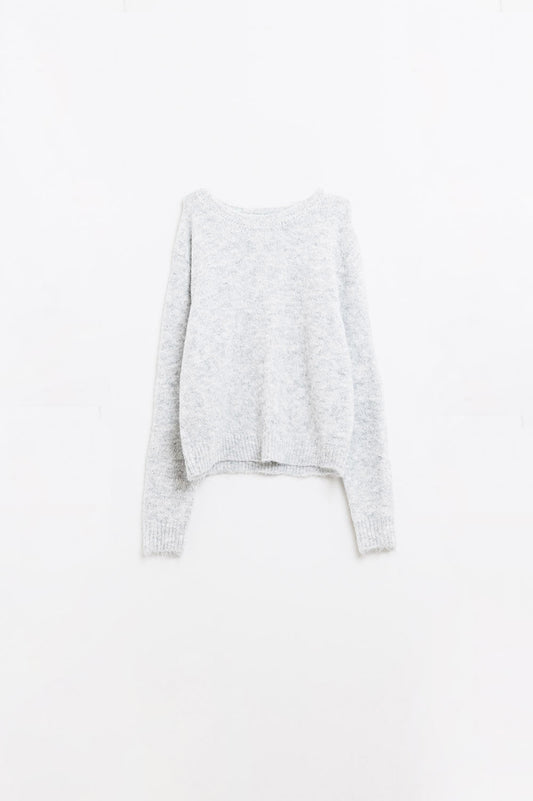 standard fit soft knit sweater in grey - Jumpers