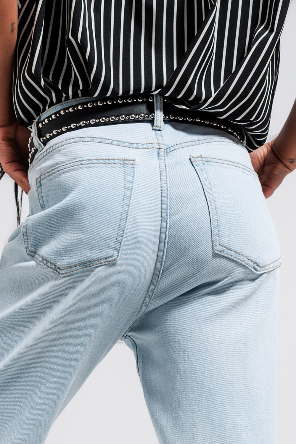 Straight leg jeans in vintage lightwash - Jeans