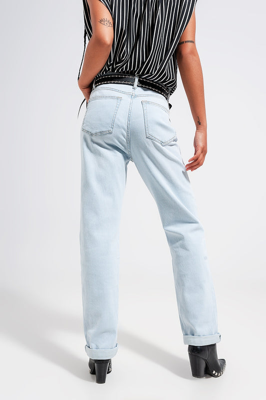 Straight leg jeans in vintage lightwash - Jeans