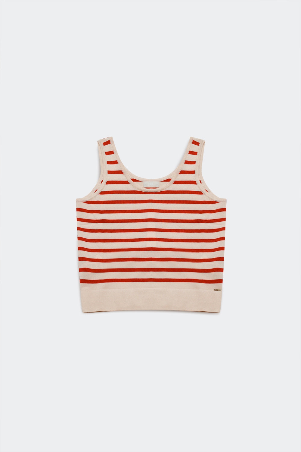 Striped cropped top in red and white - Tops
