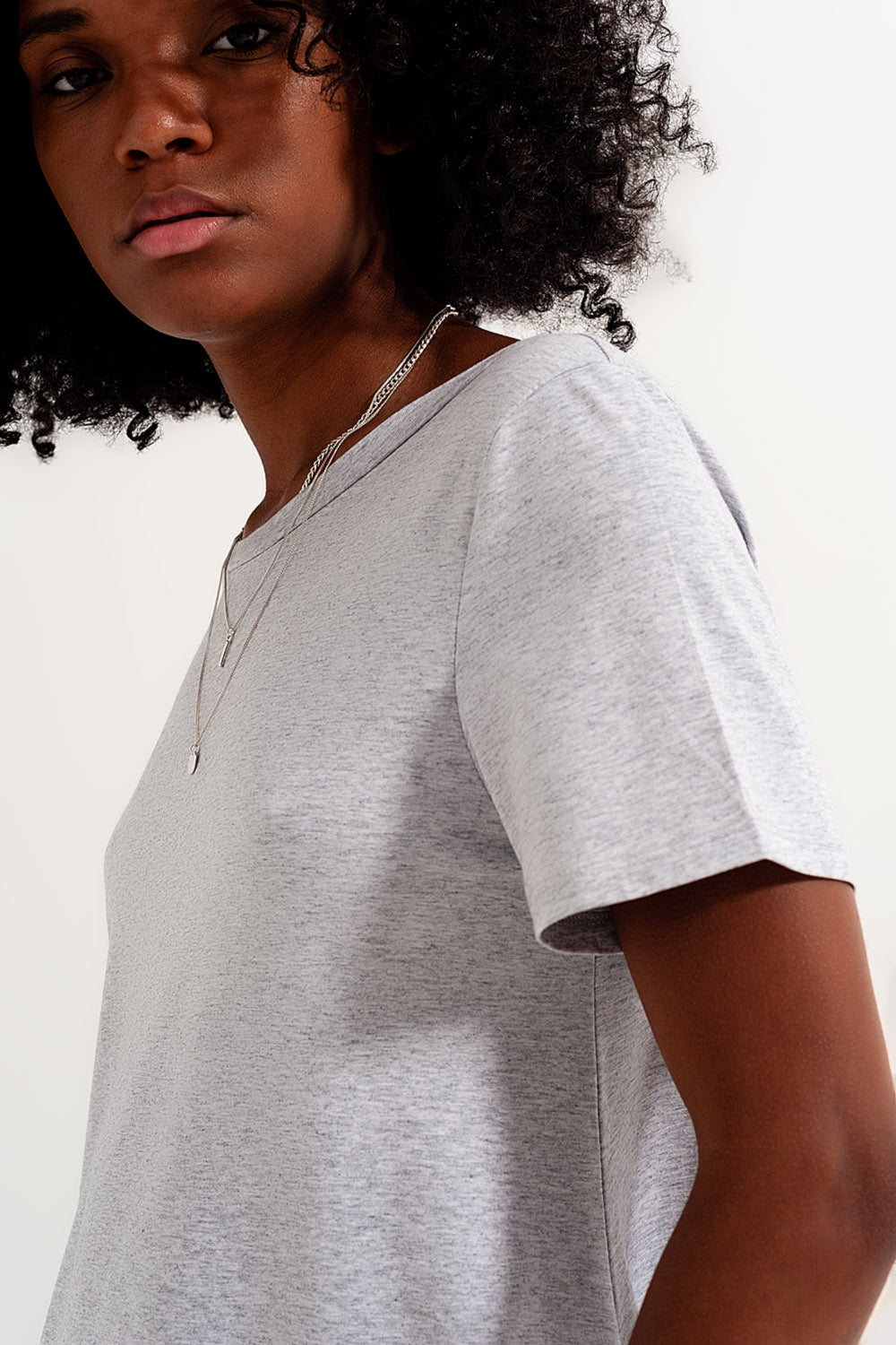 Swing t shirt dress with concealed pockets in grey - Dresses