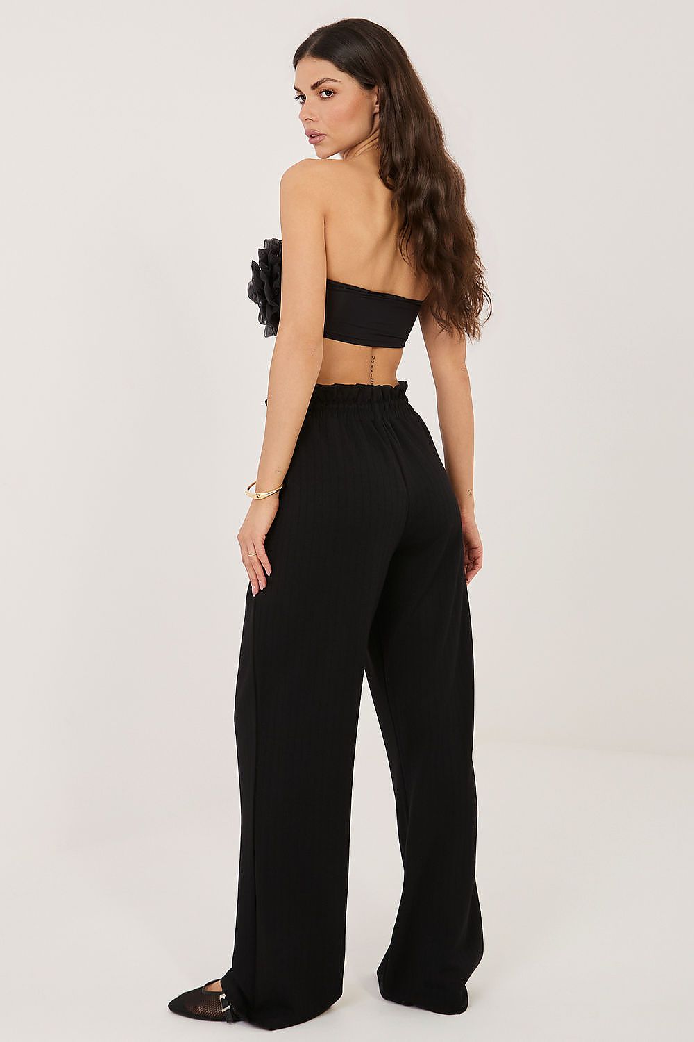 Rue Paris Black Tracksuit Trousers for Women - Pants