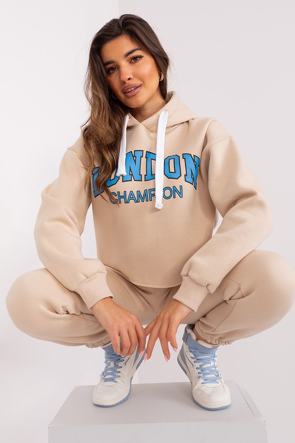 Ex Moda Trendy Hoodie and Joggers Set in Lilac - Sets