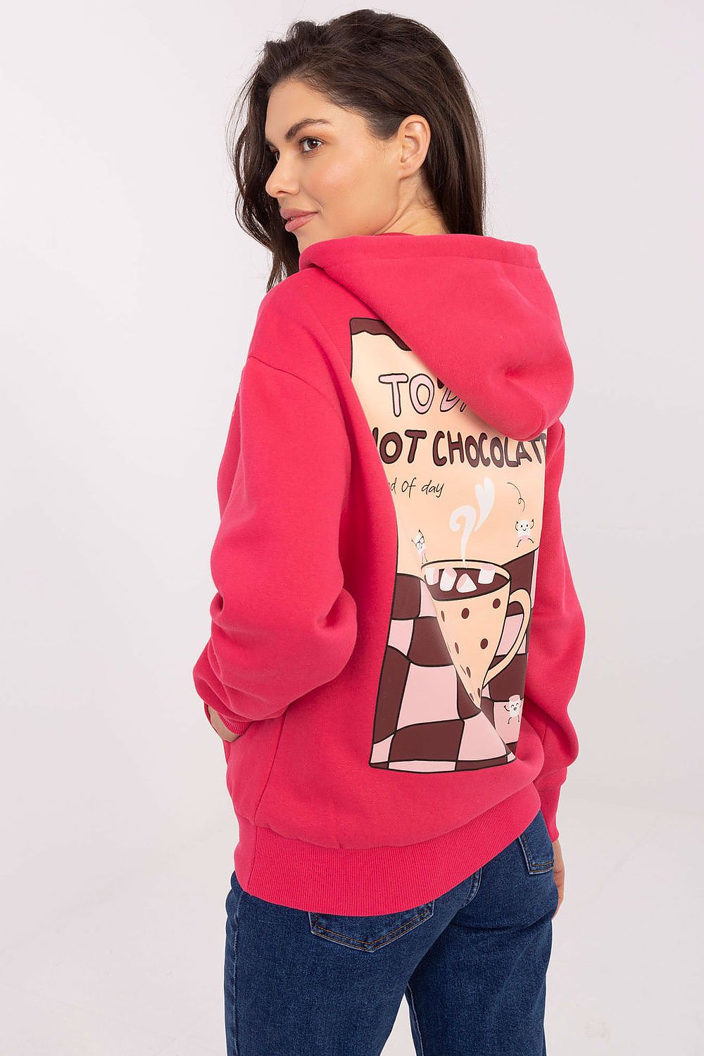 Sublevel Trendy Hoodie for Women - Matcha Design - Sweaters