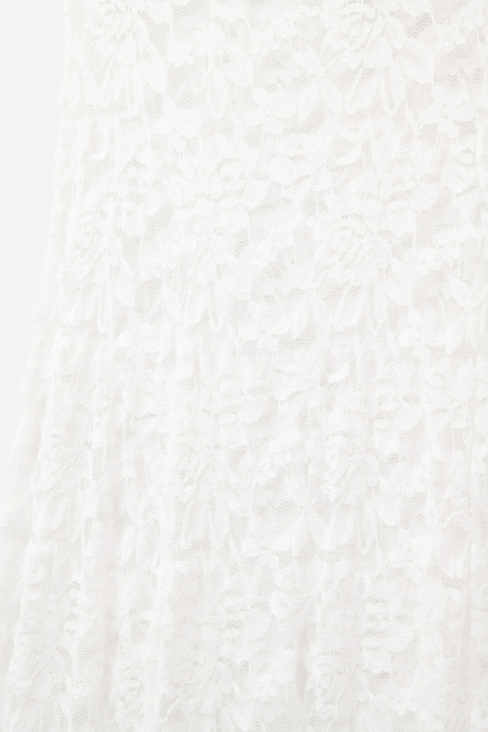 White Lace maxi Skirt With Floral design - Skirts