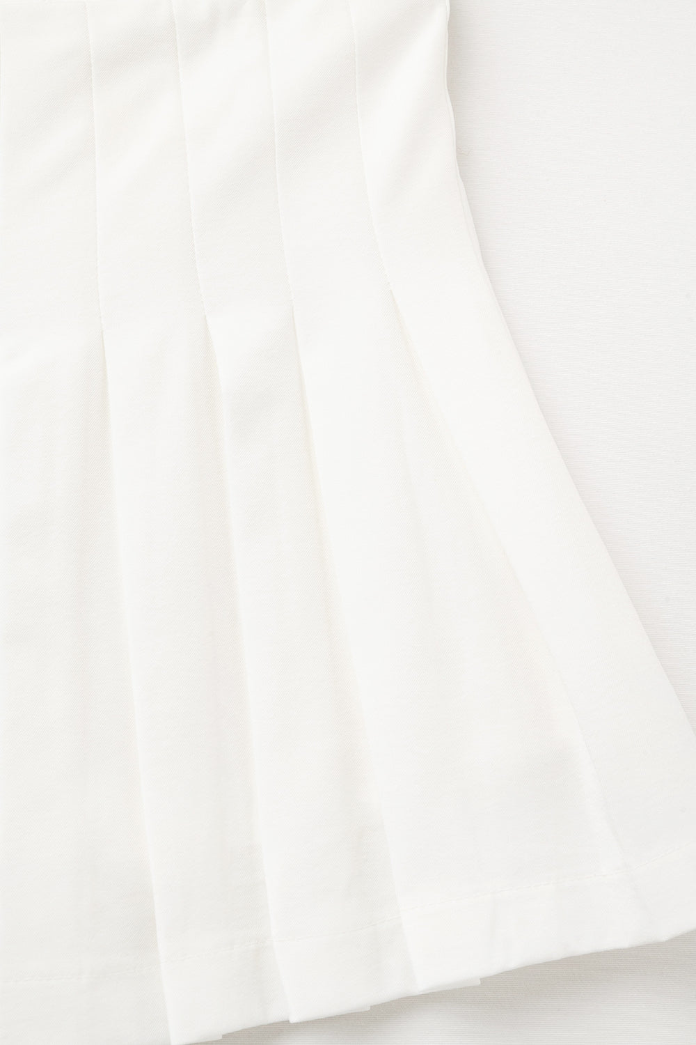 white pleated mini skirt - Skirts