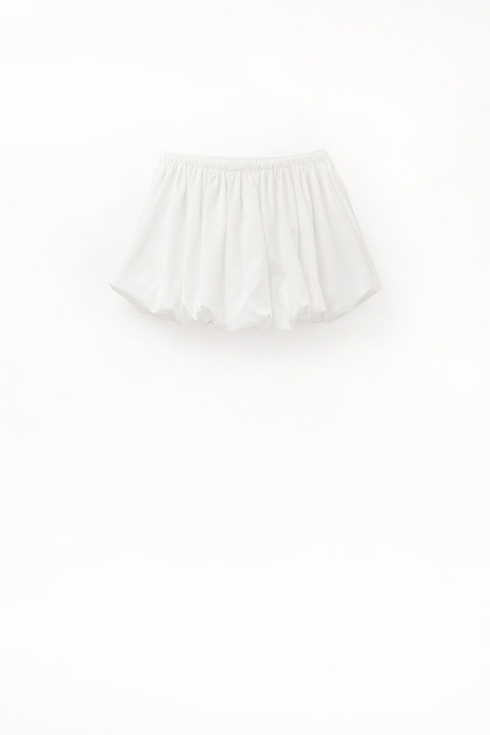 white poplin balloon miniskirt - Skirts