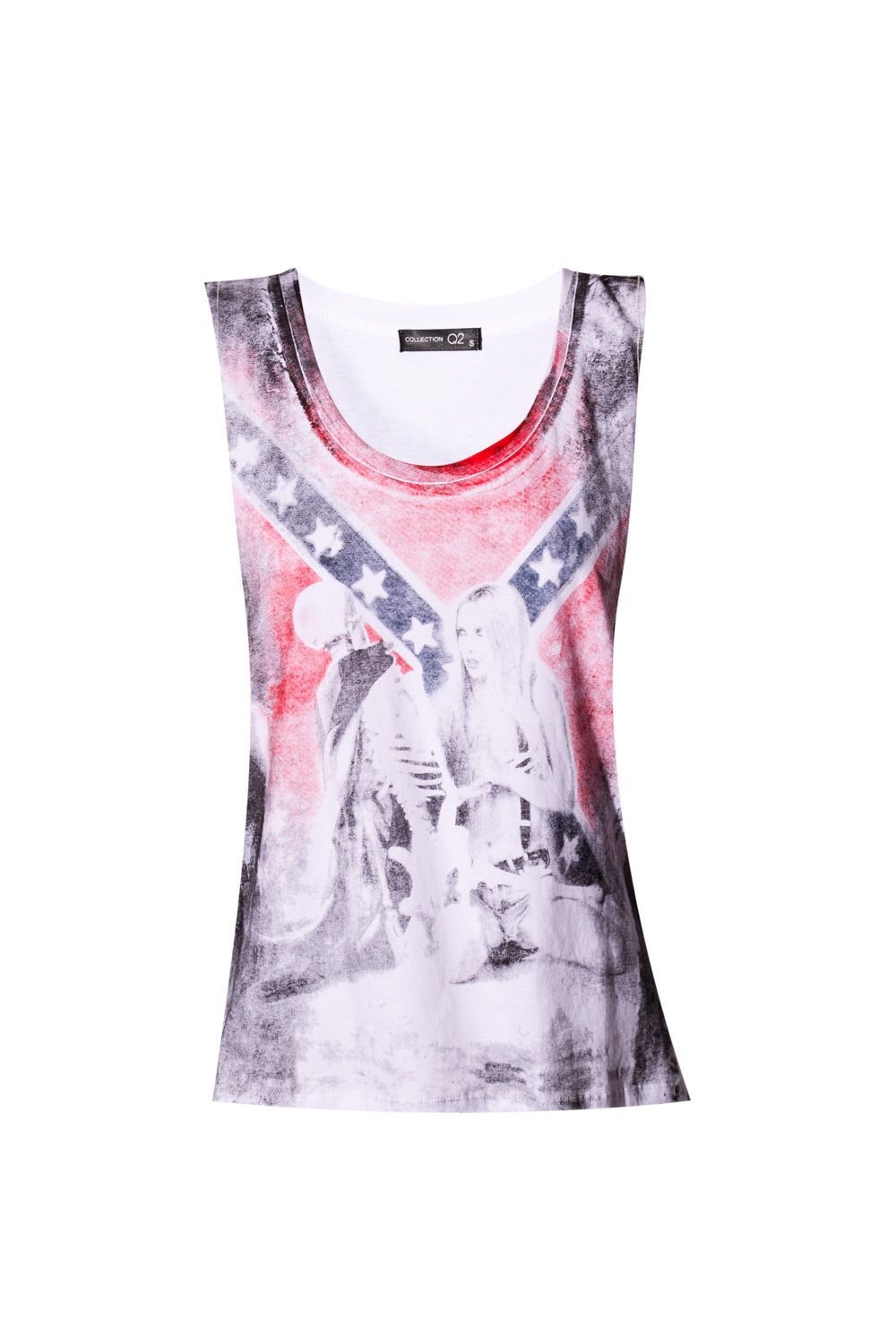 White vest with flag print - Vests