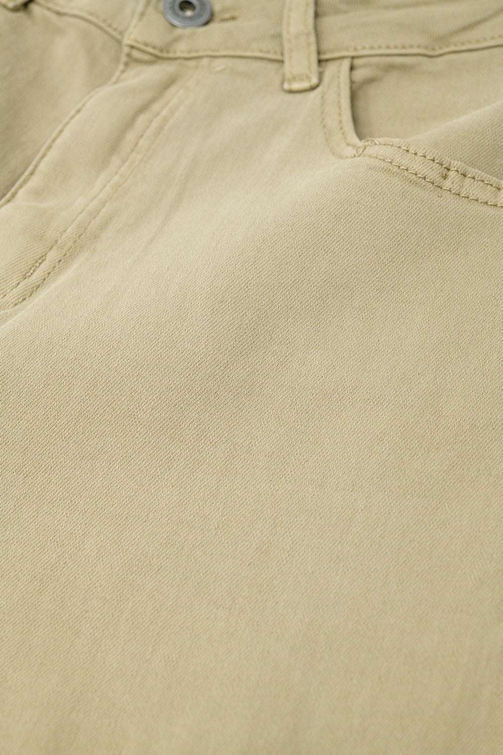 Wide leg beige pants with leopard print at the bottom - Trousers