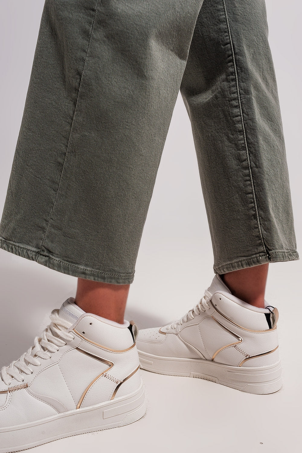 Wide leg jeans in gray - Jeans