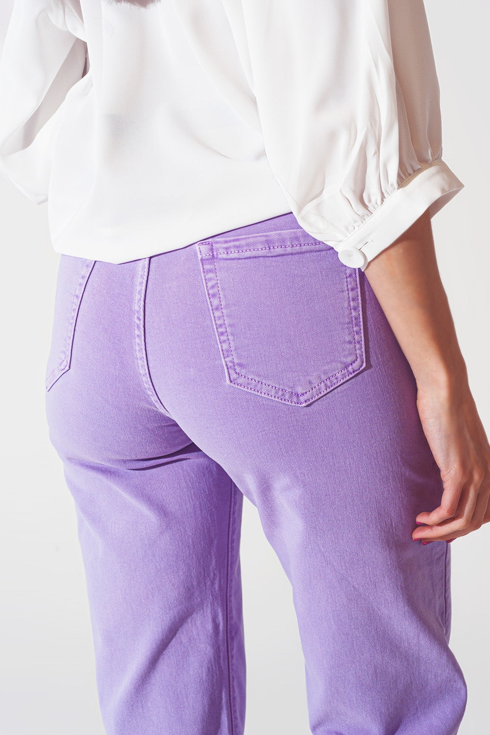 Wide leg jeans in purple - Jeans