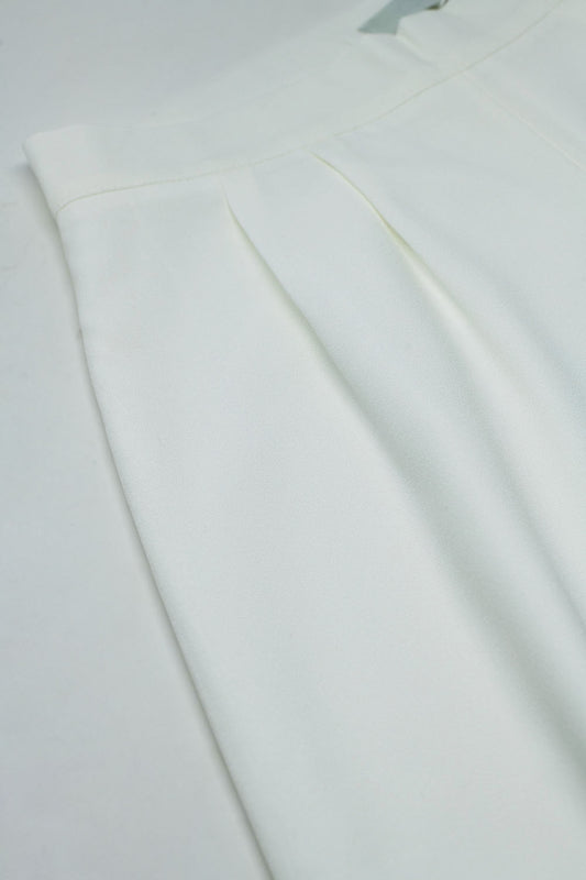 Wide Leg Pants In White - Trousers