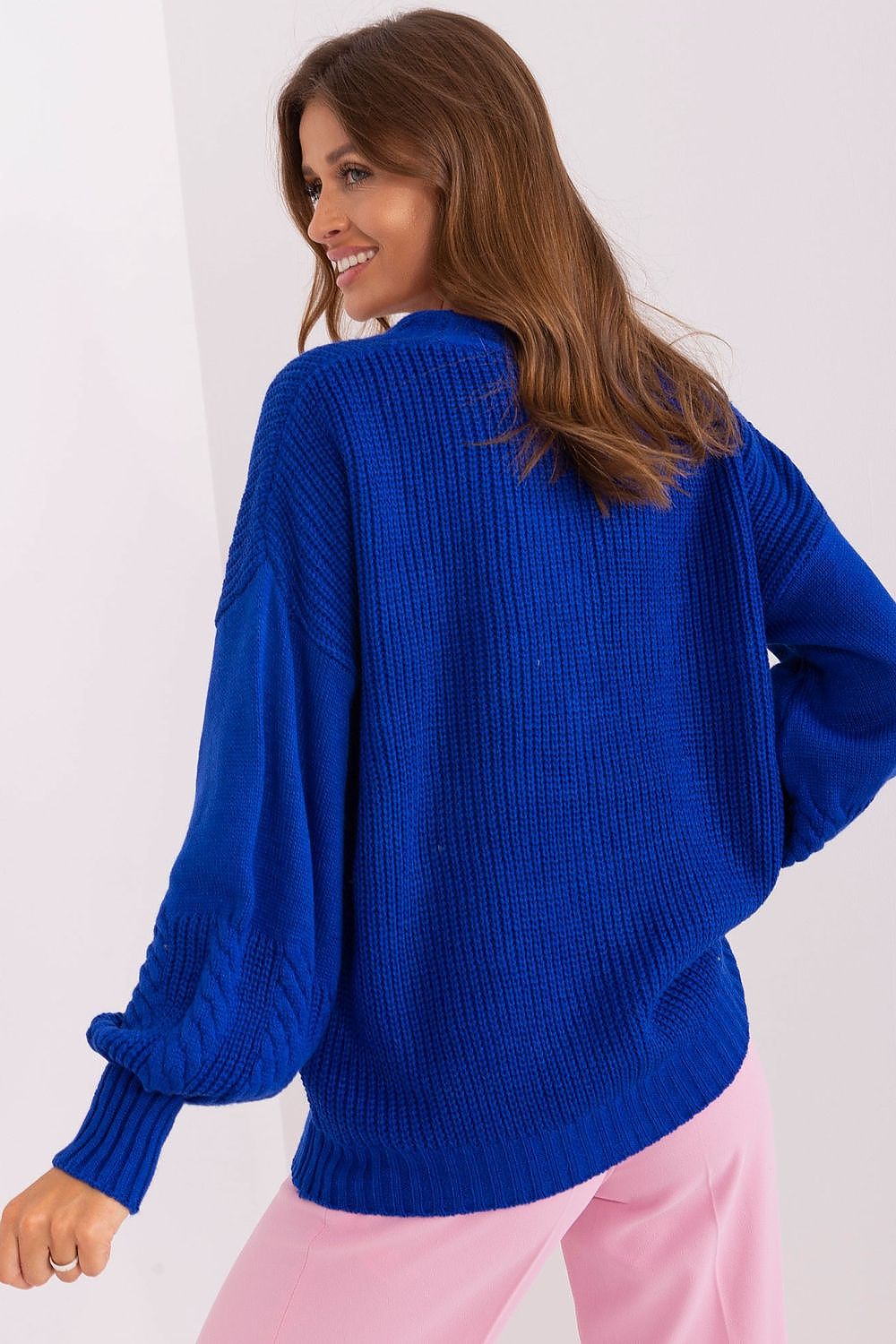 Women's Blue Oversized Cardigan for Trendy Looks - Cardigans