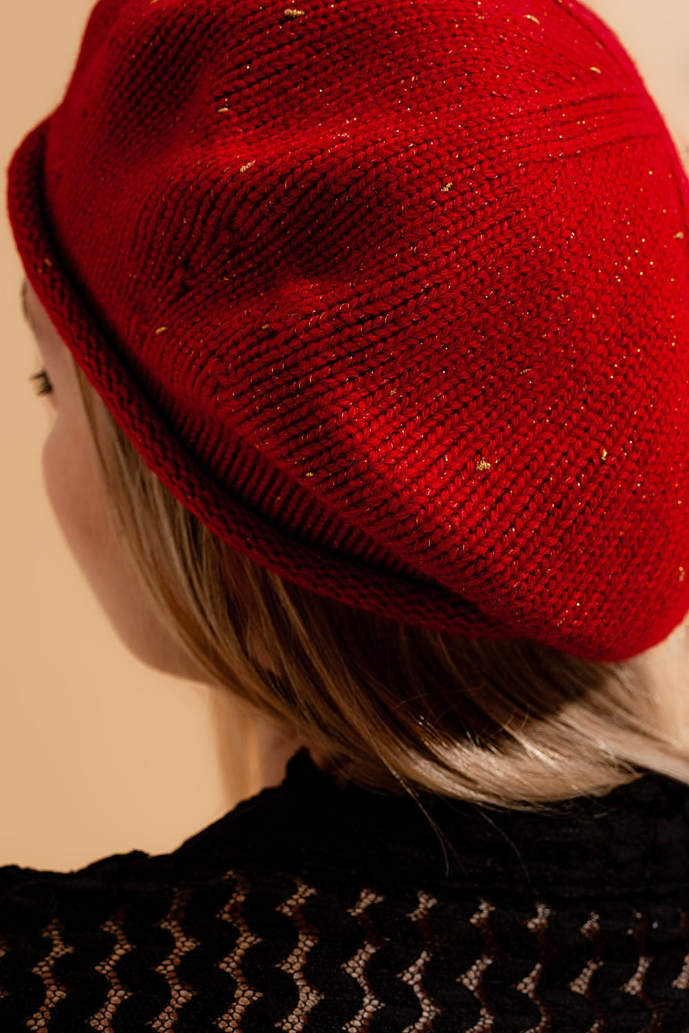Wool beret in red - Hats