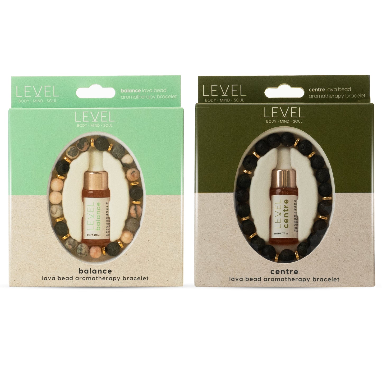 Lava Bead Aromatherapy Bracelet Set - Balance & Centre - Aromatherapy Bracelet