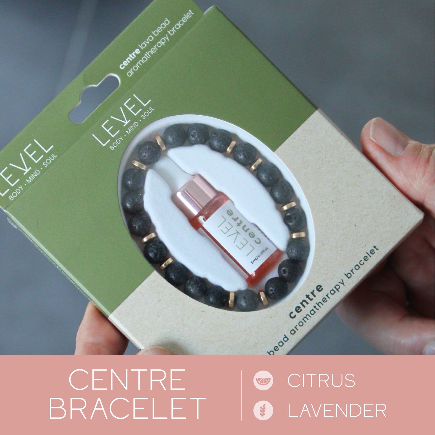 Lava Bead Aromatherapy Bracelet Set - Balance & Centre - Aromatherapy Bracelet