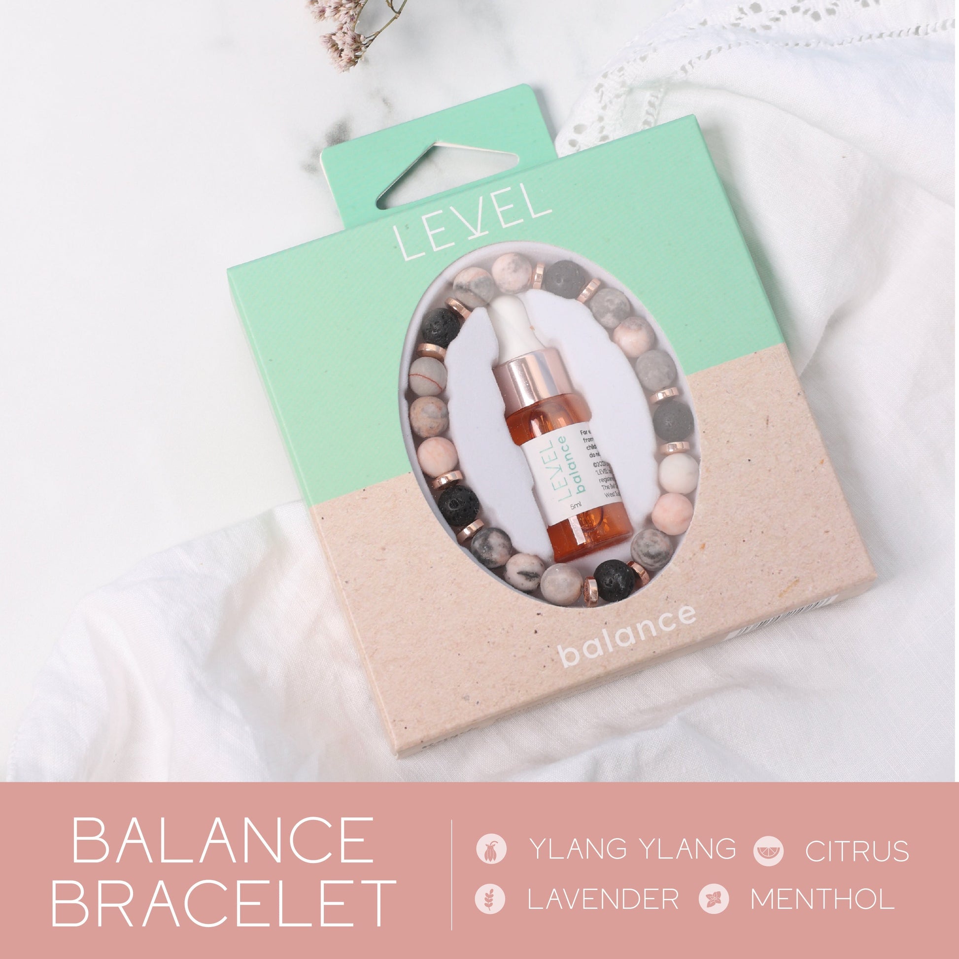 Lava Bead Aromatherapy Bracelet Set - Balance & Centre - Aromatherapy Bracelet
