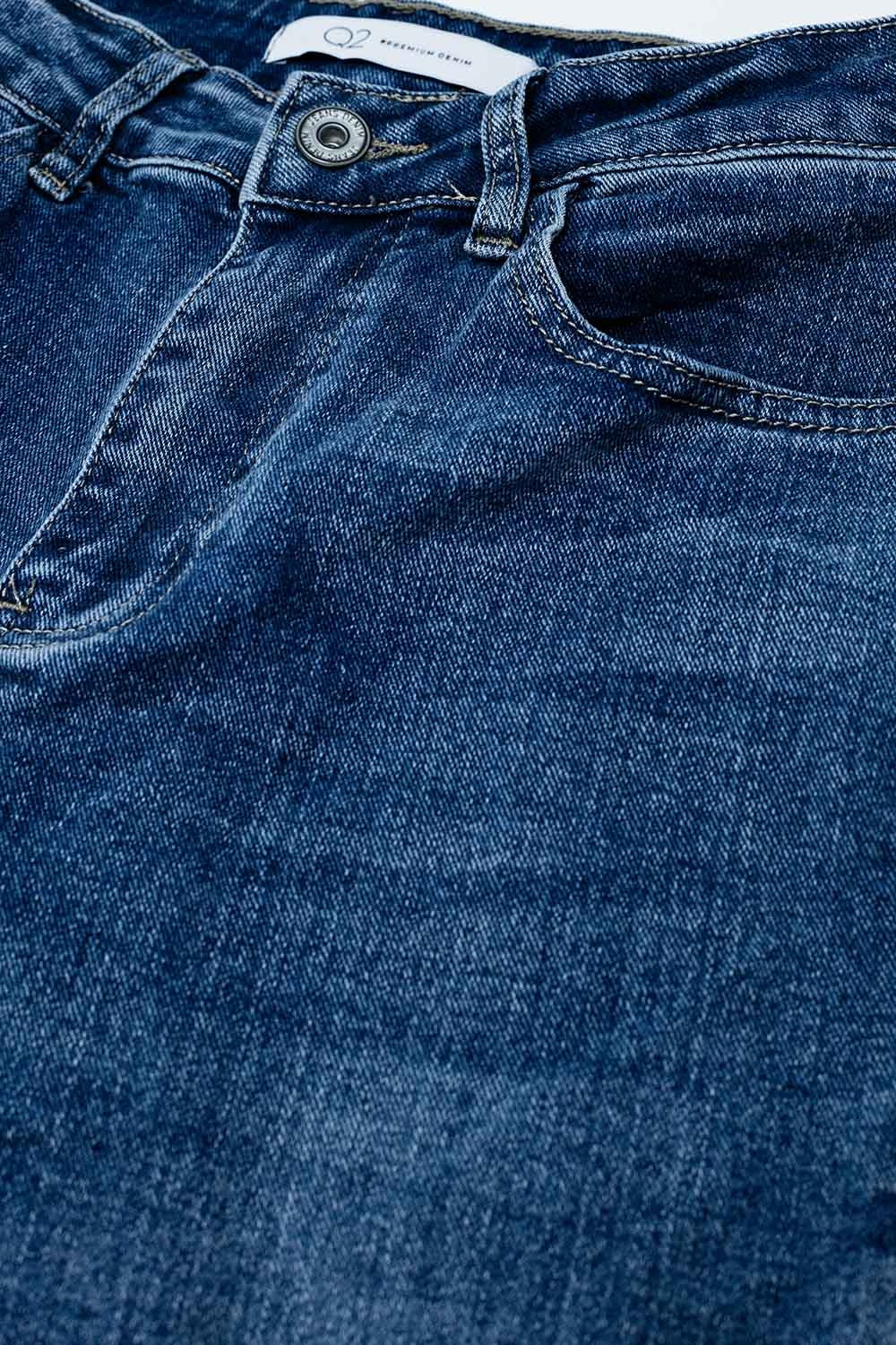 Dark blue oversized boyfriend jeans - Denim