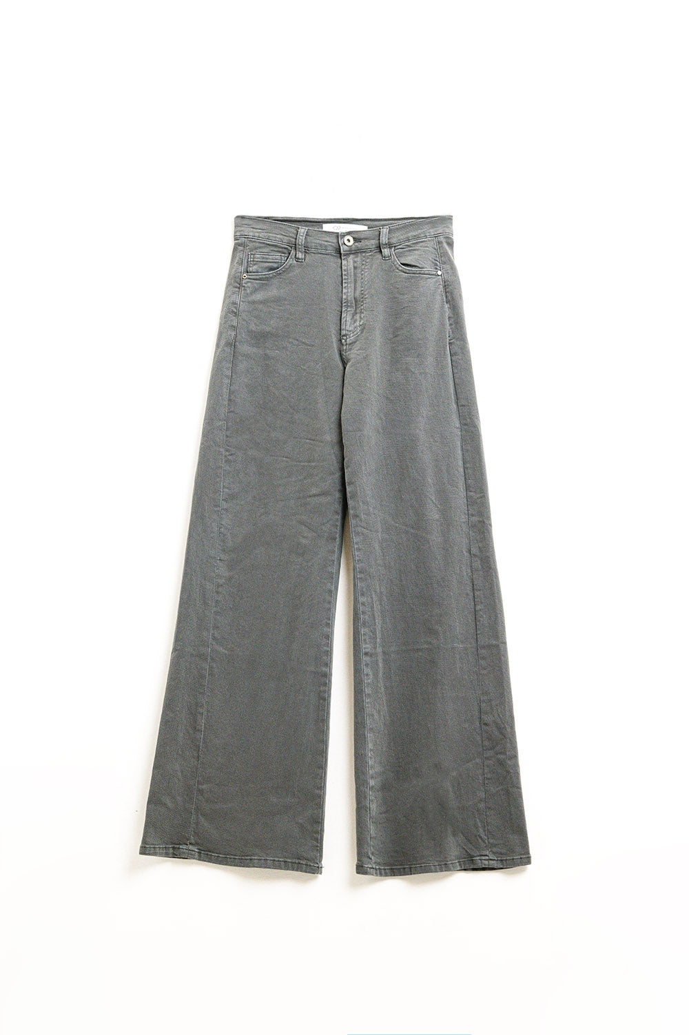 Extra wide leg Pants in washed grey - Coloured Jeans