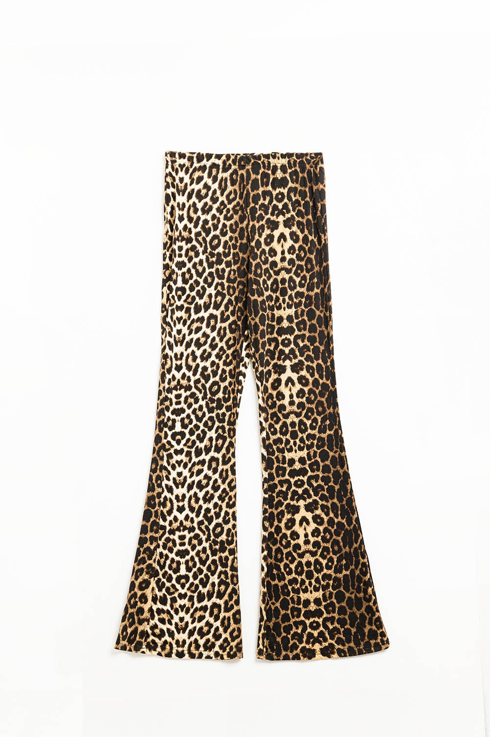 Flared Spandex leggings in a leopard print - trousers
