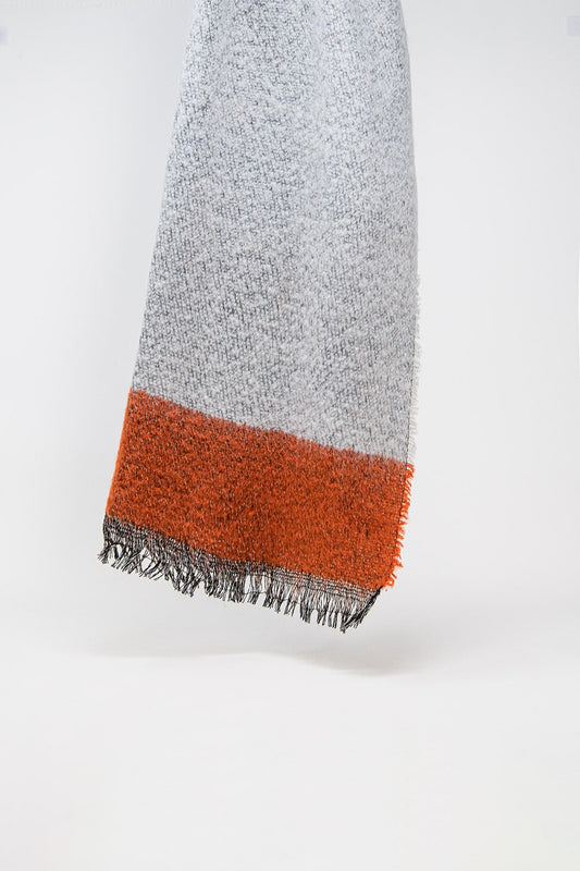 Melange mix stripe scarf in red - Scarves