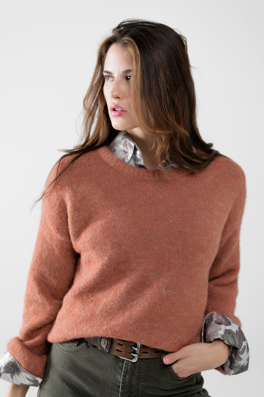 Cozy Balloon Sleeve Sweater in camel - jumper
