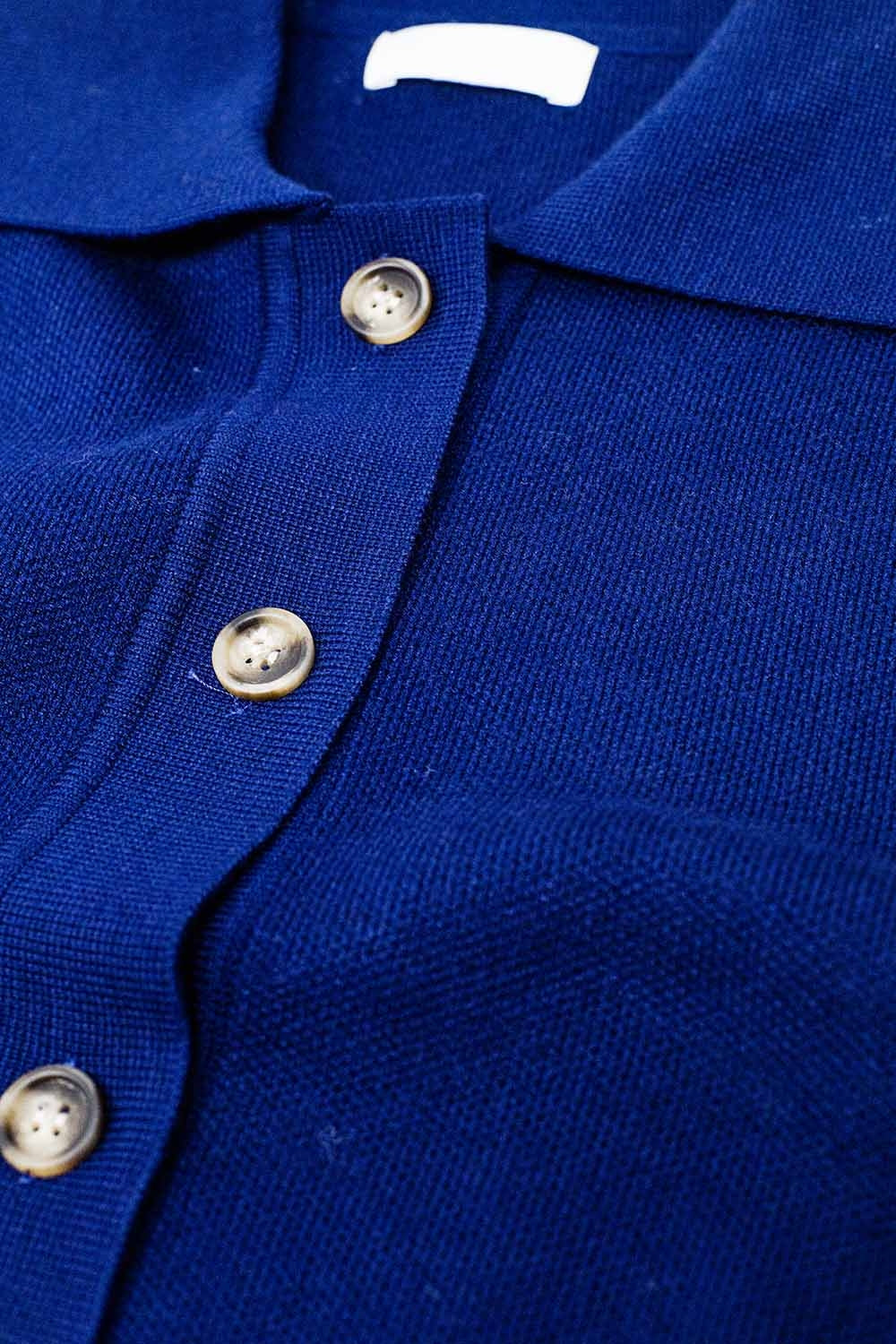 Soft knit cardigan in ink blue with front pockets - cardigan