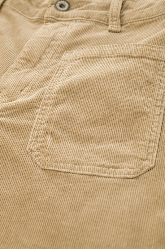 Straight Leg Corduroy Jeans in camel with pockets - Coloured Jeans