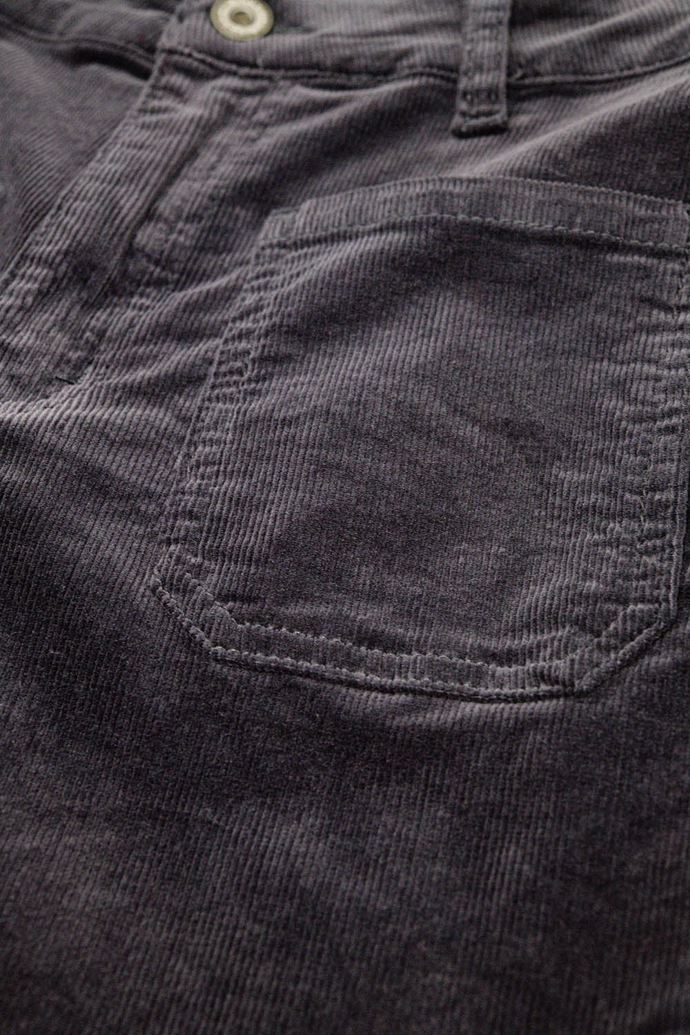 Straight Leg Corduroy Jeans in dark grey with pockets - trousers