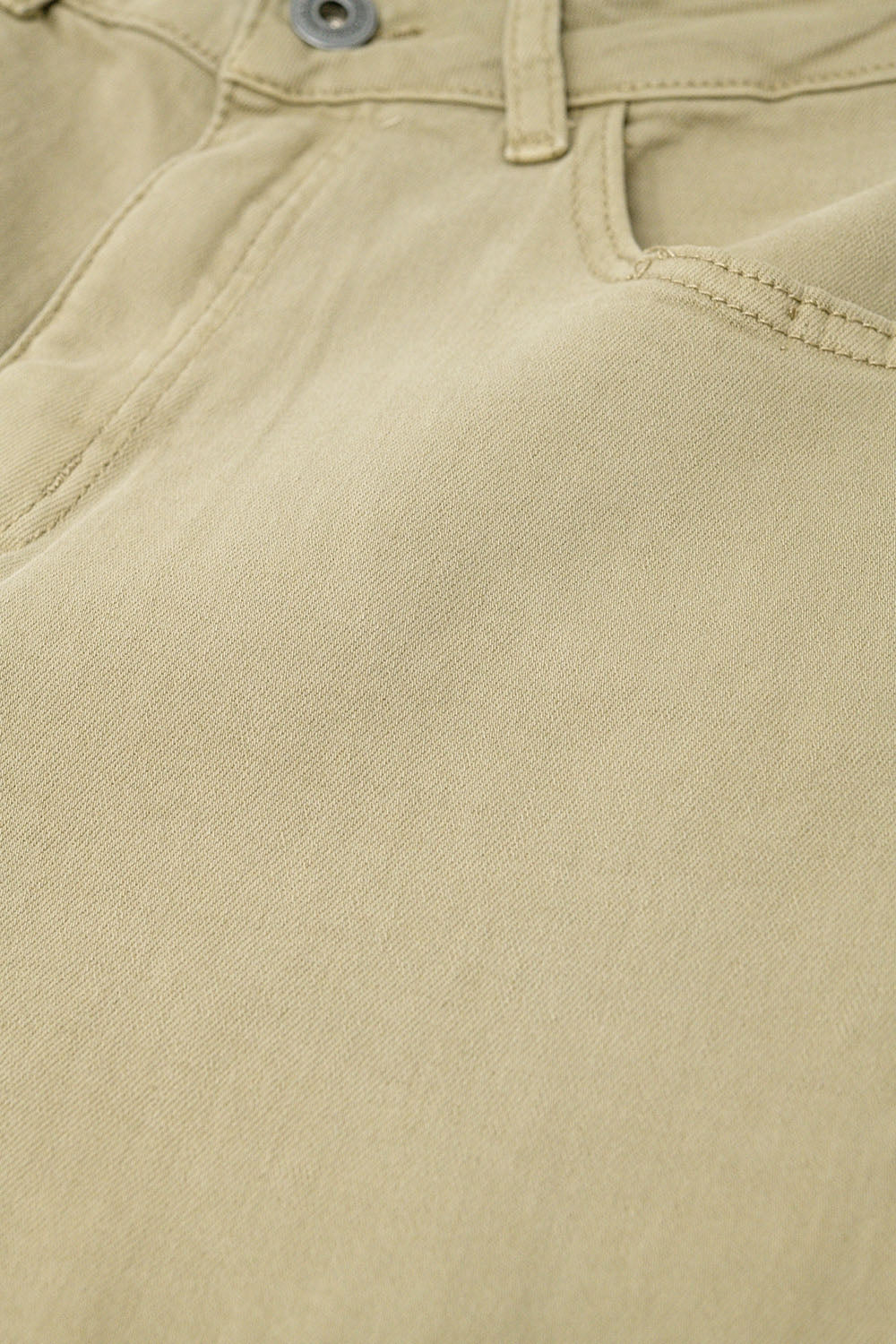 Wide leg beige pants with leopard print at the bottom - Coloured Jeans