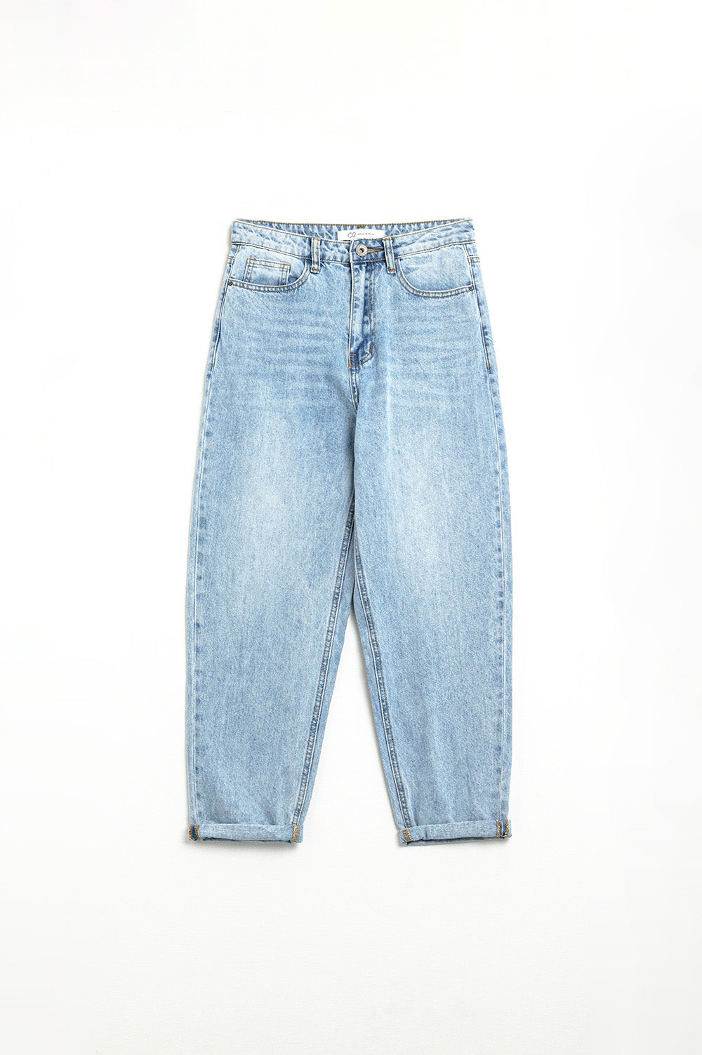 High waist straight leg jeans in light wash - Denim
