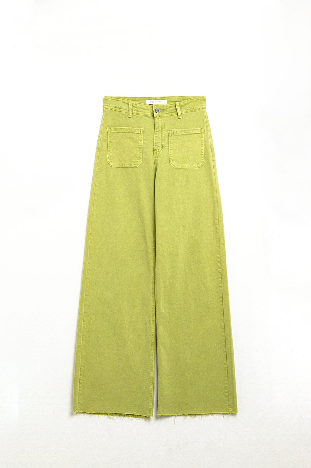 Lime Green Straight Leg Jeans With Front Pockets - Coloured Jeans