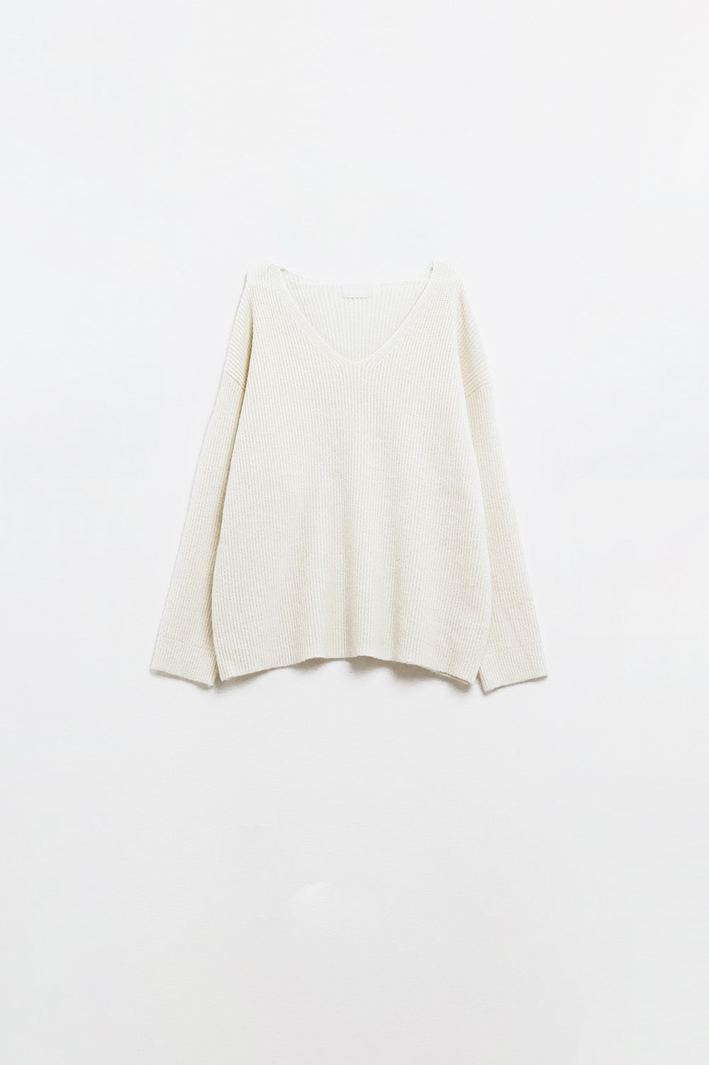 White over sized knit sweater