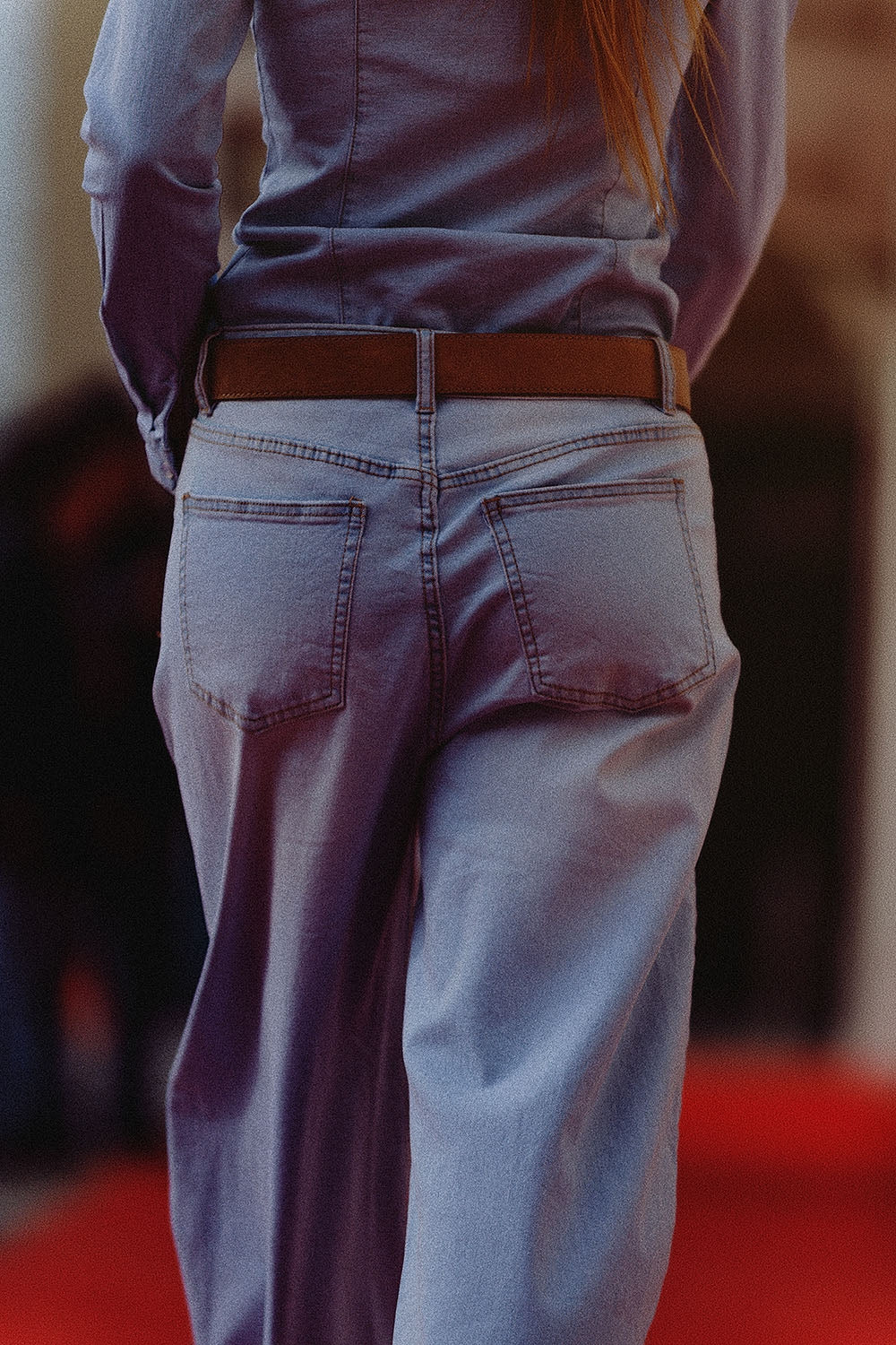 Boyfriend Stretchy Barrel Jeans In Light Wash - Denim