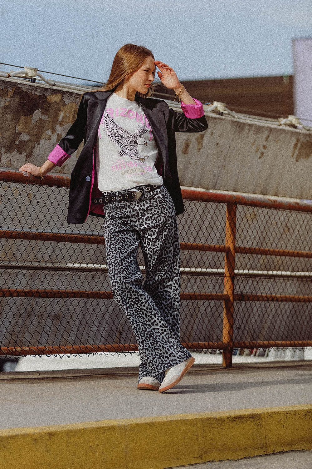 Grey Leopard Print pants - trousers, Coloured Jeans