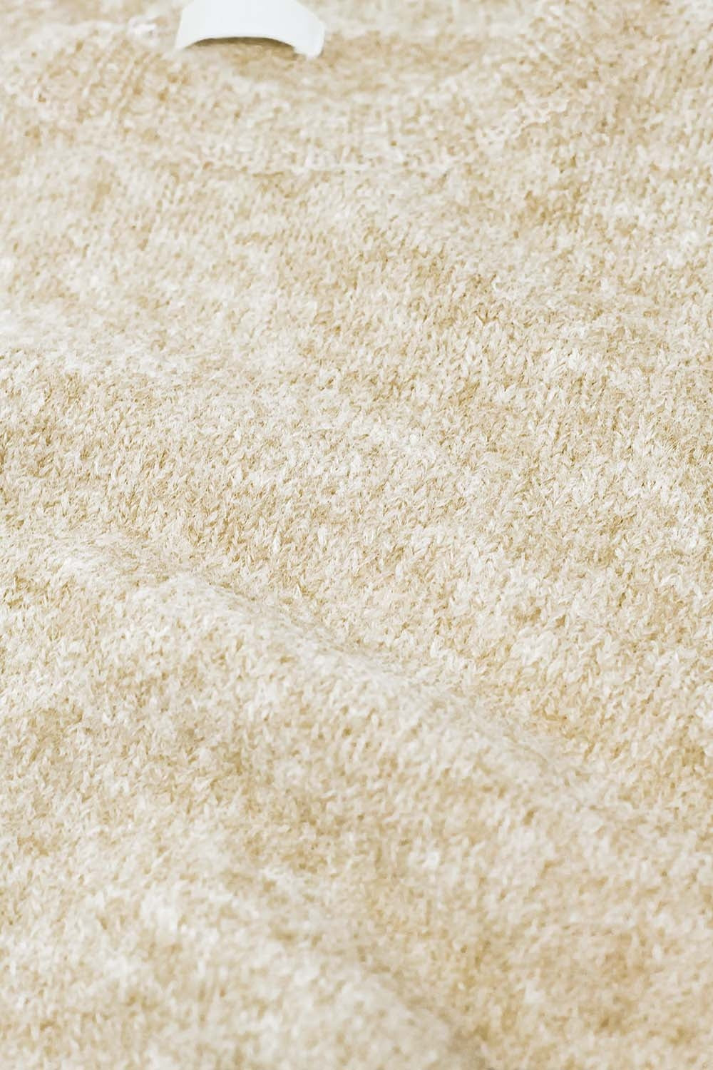 standard fit soft knit sweater in beige - jumper