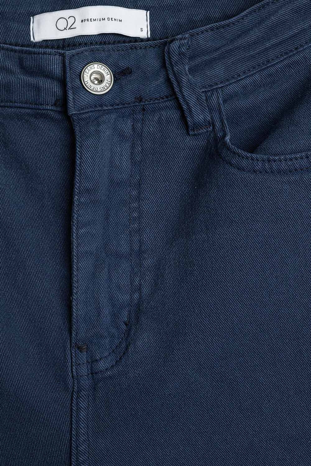 Straight leg Pants with cropped hem in navy - Coloured Jeans