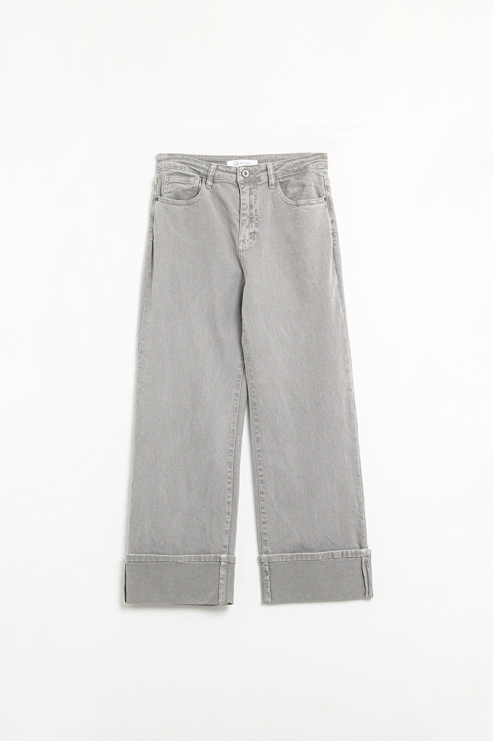Straight leg Pants with cropped hem in Gray - trousers, Coloured Jeans