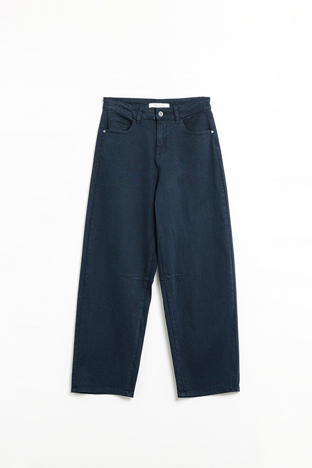 Comfortable stretch jeans with barrel leg in navy - Coloured Jeans