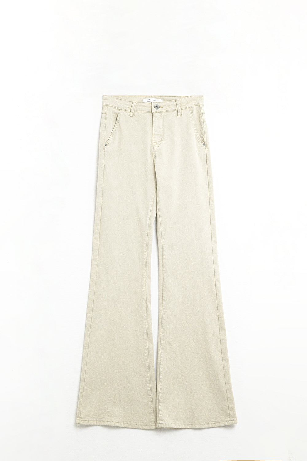 Comfy Stretcy Beige Flared Pants - trousers