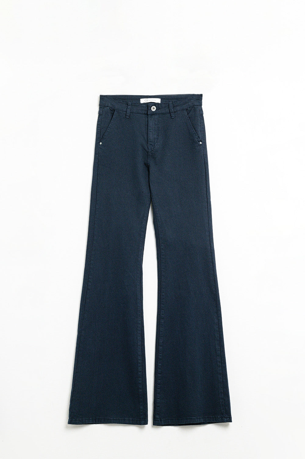 Comfy Stretcy Denim Navy Flared Jeans - Coloured Jeans
