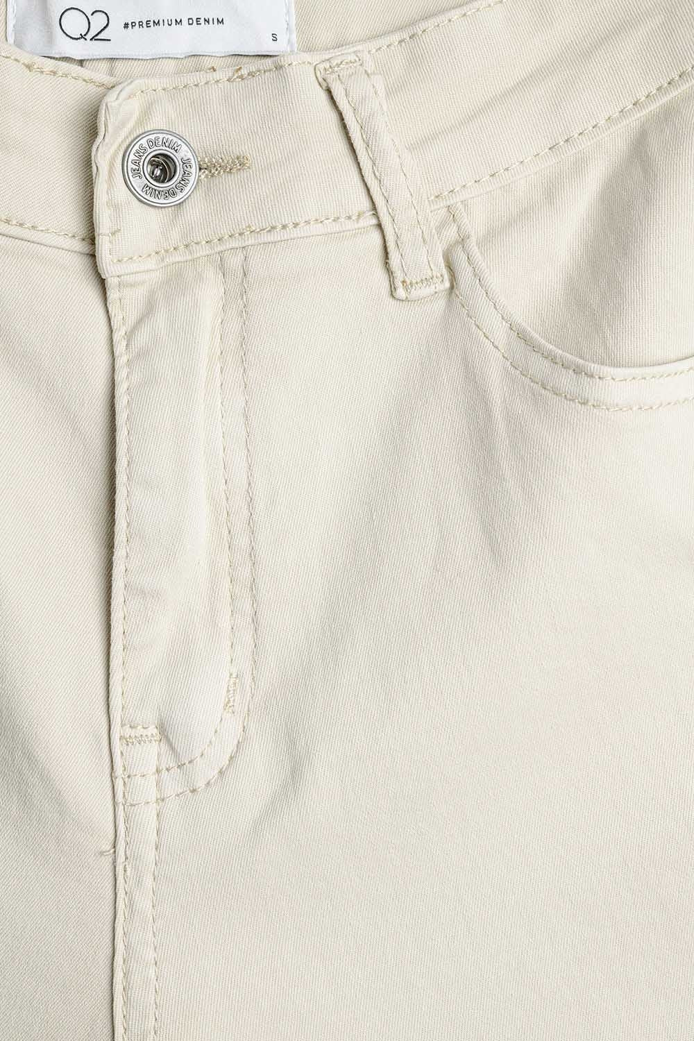 Beige Straight Pants wide leg - Coloured Jeans