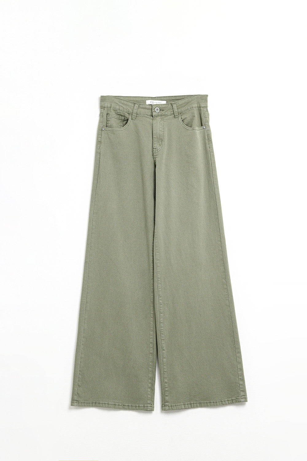 Green Straight Pants wide leg - Coloured Jeans