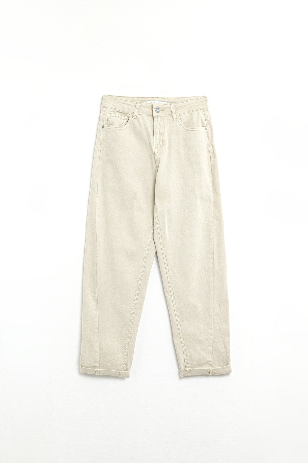 Super Comfy Stretch Straight Leg Pants In Beige - trousers
