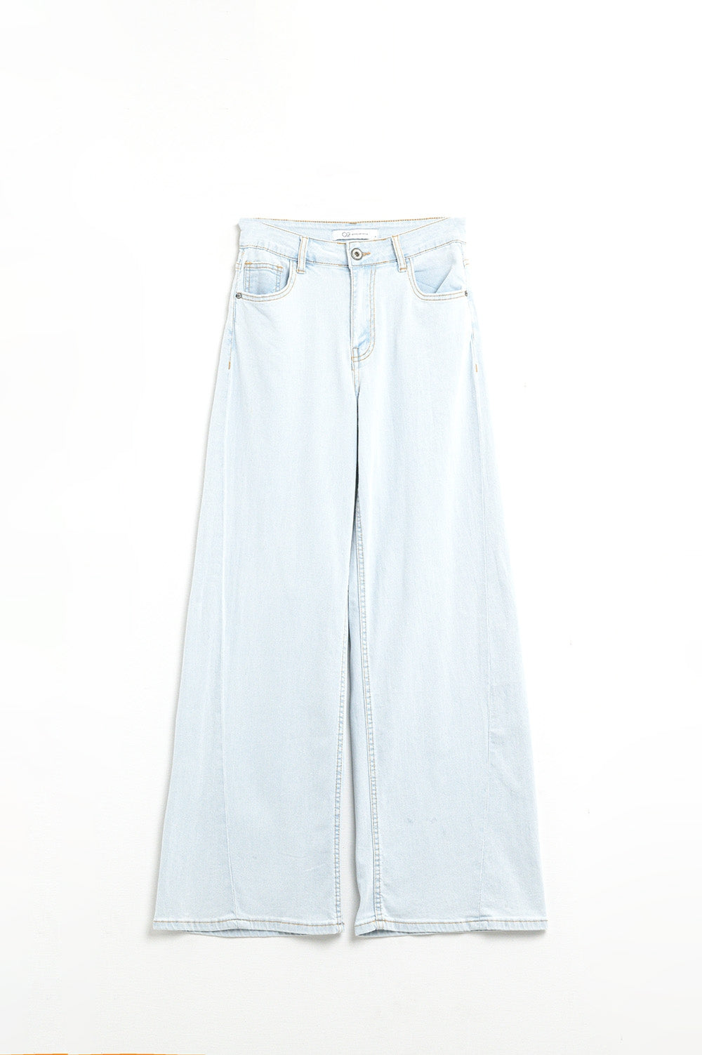 Oversized Straight Leg Jeans in Light Wash - Denim