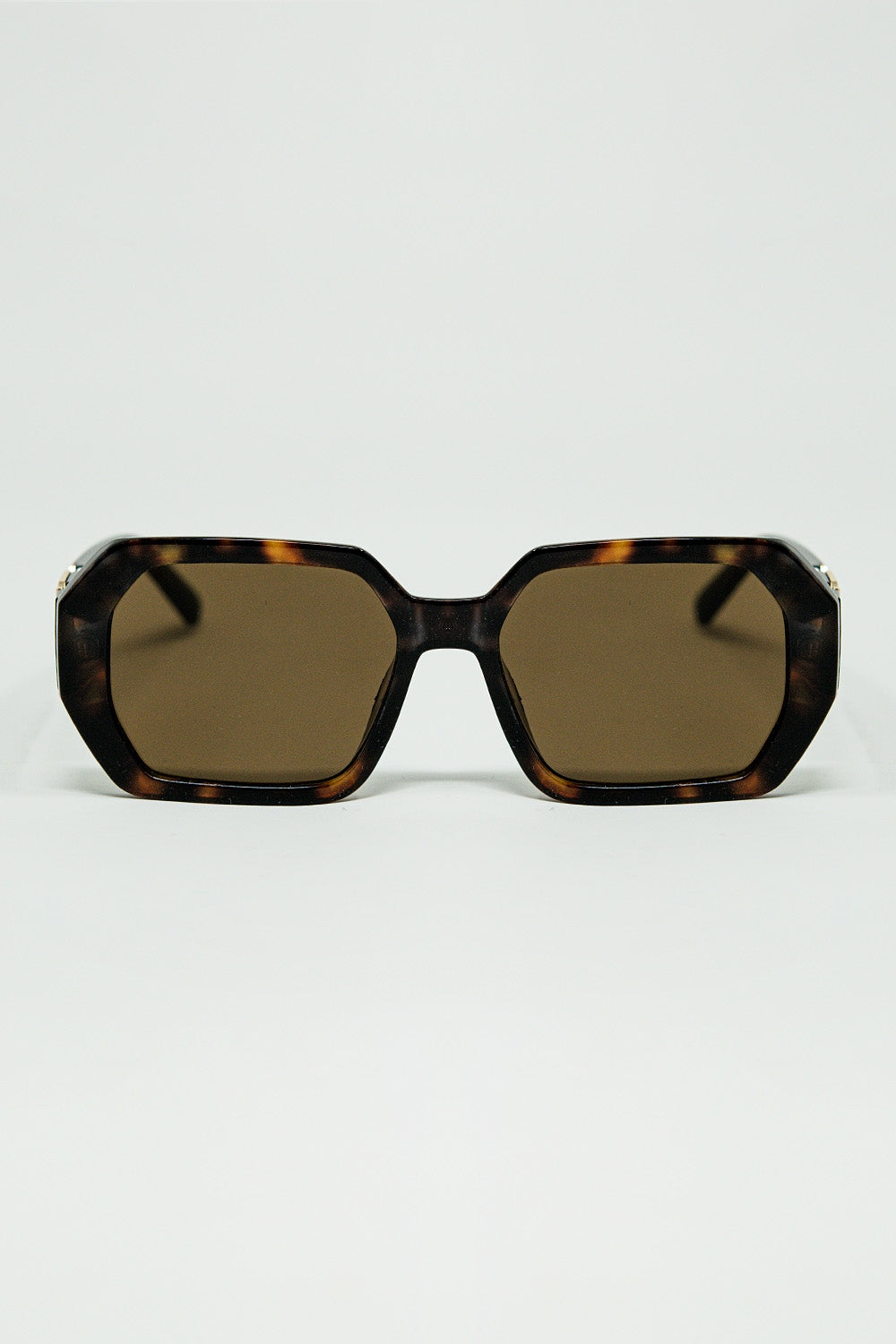 Diamond-Shaped Sunglasses In Ember with Tinted Lenses in Tortoise Shell