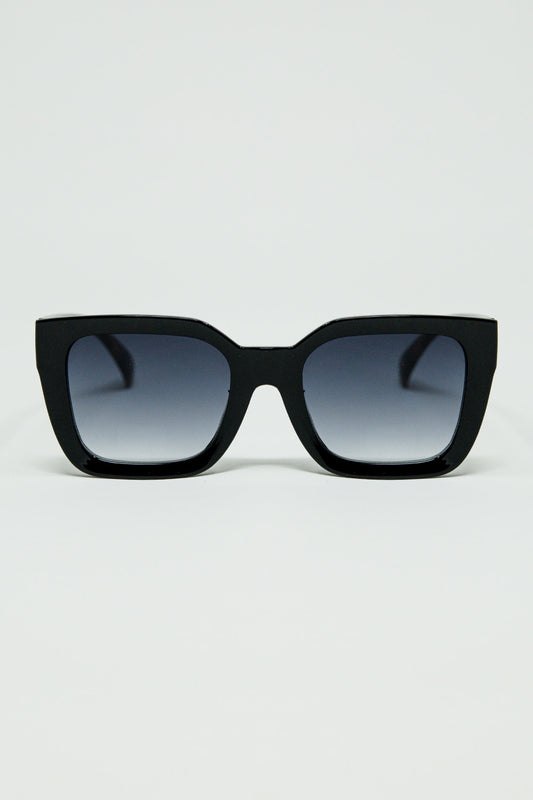 Square sunglasses with animal print on the side