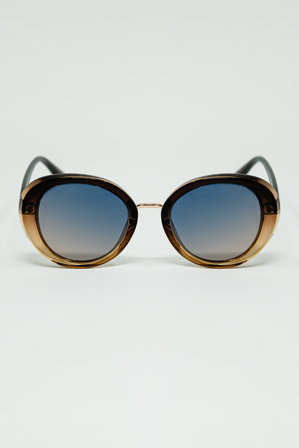 Golden Sunset Spot Oval Shaped Sunglasses