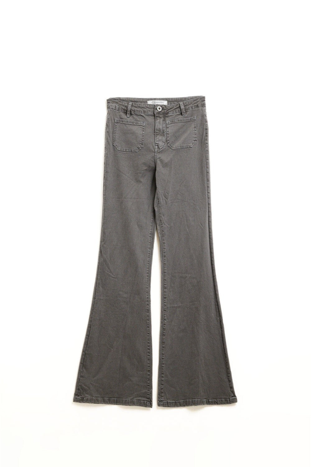 Dark grey Skinny Flared Jeans With Front Pocket Detail - trousers